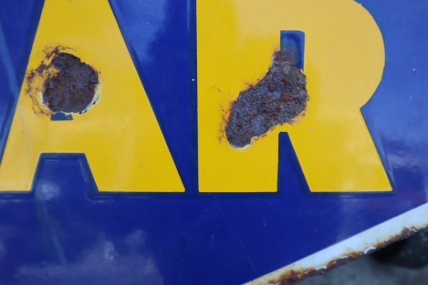 画像14: dp-250618-36 GOODYEAR TIRES / 1940's Diamond Shape Double Sided Porcelain Sign