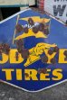 画像2: dp-250618-36 GOODYEAR TIRES / 1940's Diamond Shape Double Sided Porcelain Sign (2)