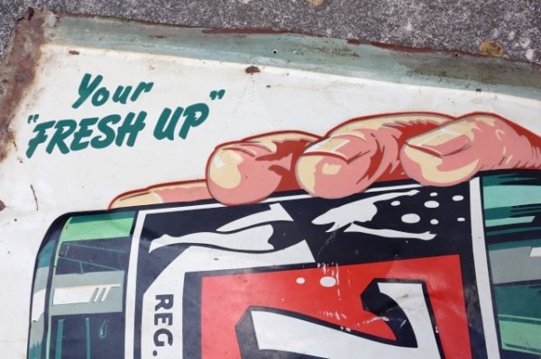 画像4: dp-250618-31 7 Up / 1940's Metal Sign