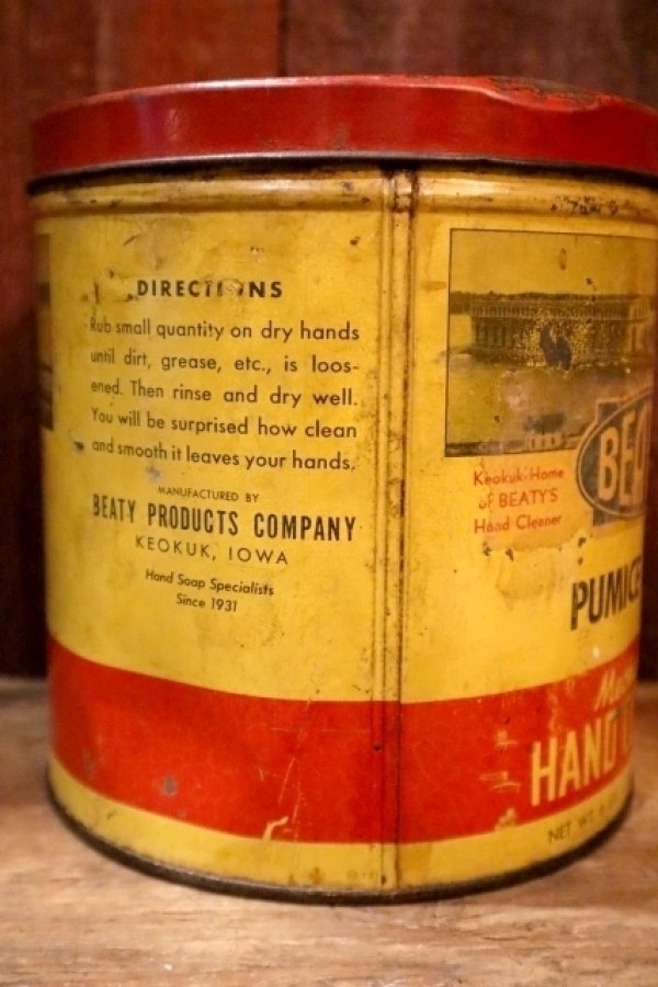画像4: dp-250618-28 BEATY'S HAND CLEANER / 1940's-1950's Tin Can