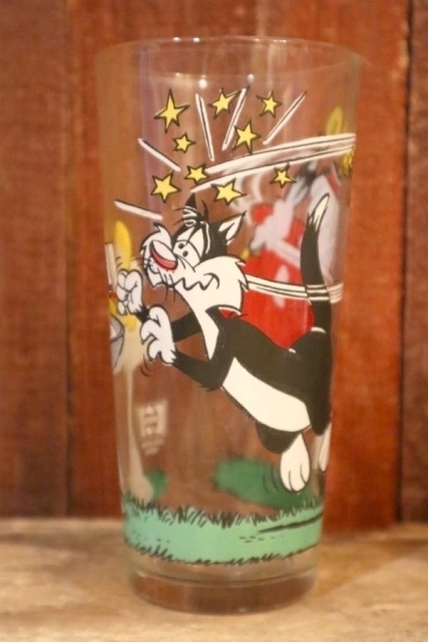 画像1: gt-250618-16 Sylvester, Tweety & Granny / PEPSI 1976 Collectors Series Glass (A) 艶なし