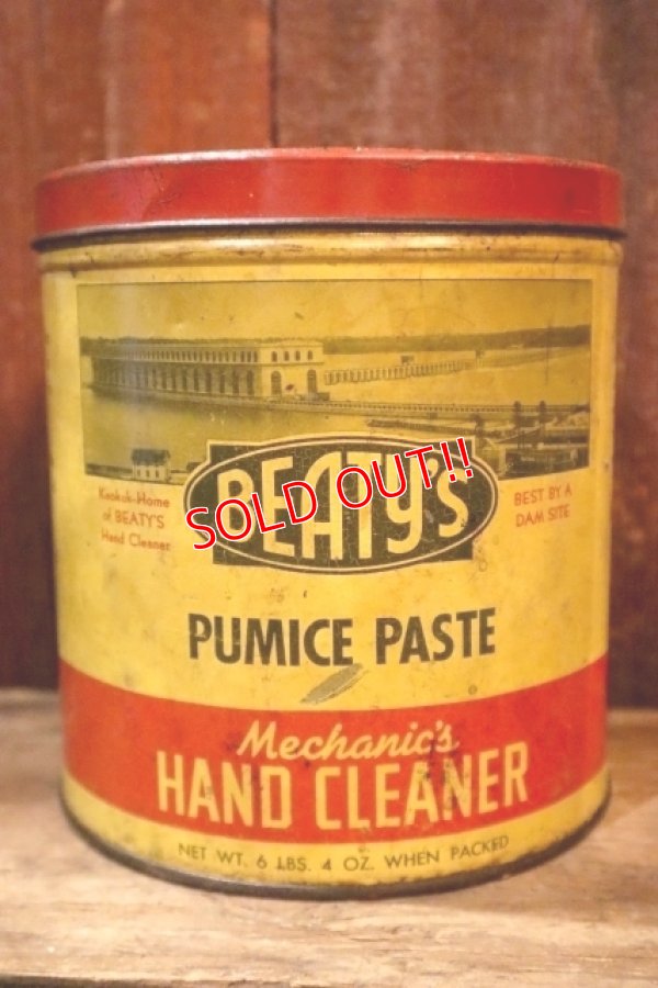 画像1: dp-250618-28 BEATY'S HAND CLEANER / 1940's-1950's Tin Can