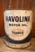 dp-250618-81 TEXACO 1960's-1970's HAVOLINE MOTOR OIL ONE U.S. GALLON CAN