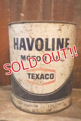dp-250618-81 TEXACO 1960's-1970's HAVOLINE MOTOR OIL ONE U.S. GALLON CAN