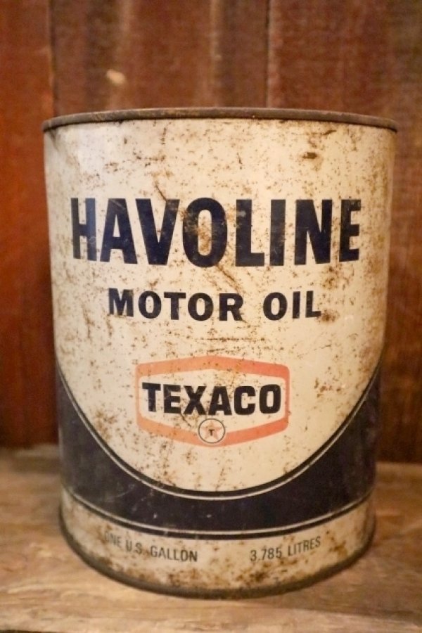 画像1: dp-250618-81 TEXACO 1960's-1970's HAVOLINE MOTOR OIL ONE U.S. GALLON CAN