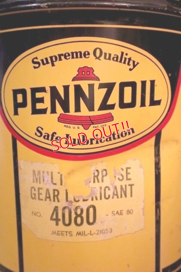 画像2: dp-250618-15 PENNZOIL / 1960's-1970's 5 U.S. GALLONS CAN