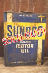 dp-250618-84 SUNOCO Mercury 1940's MORTO OIL TWO U.S. GALLONS CAN