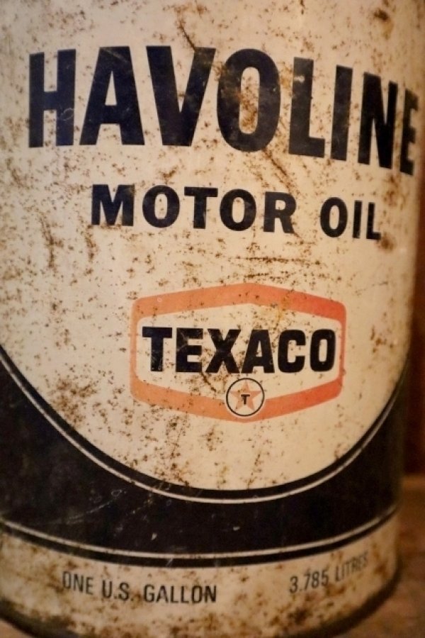 画像2: dp-250618-81 TEXACO 1960's-1970's HAVOLINE MOTOR OIL ONE U.S. GALLON CAN