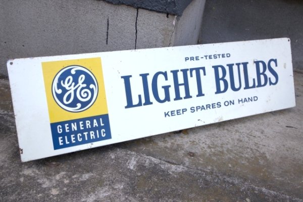 画像7: dp-250618-07 GENERAL ELECTRIC / LIGHT BULBS 1960's-1970's W-sided Metal Sign