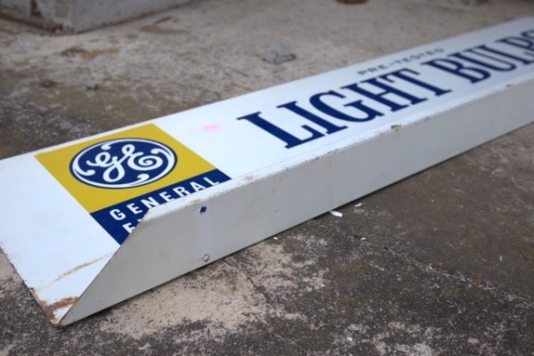 画像12: dp-250618-16 GENERAL ELECTRIC / LIGHT BULBS 1960's-1970's W-sided Metal Sign