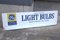 dp-250618-16 GENERAL ELECTRIC / LIGHT BULBS 1960's-1970's W-sided Metal Sign