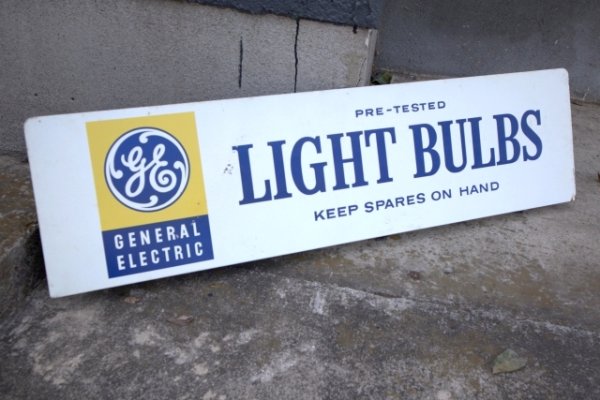 画像7: dp-250618-16 GENERAL ELECTRIC / LIGHT BULBS 1960's-1970's W-sided Metal Sign
