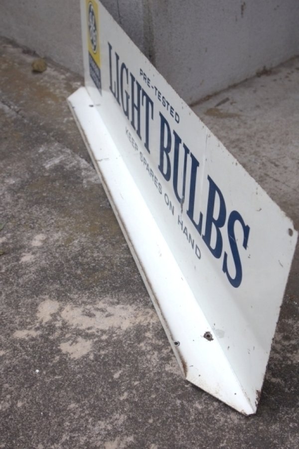 画像12: dp-250618-07 GENERAL ELECTRIC / LIGHT BULBS 1960's-1970's W-sided Metal Sign