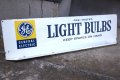 dp-250618-07 GENERAL ELECTRIC / LIGHT BULBS 1960's-1970's W-sided Metal Sign