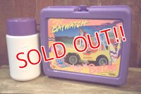 ct-250618-07 Barbie BAYWATCH LIFE GUARD / THERMOS 1995 Plastic Lunch Box
