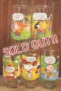 gs-250618-05 PEANUTS / McDonald's1983 Camp Snoopy Collection Glass Full set