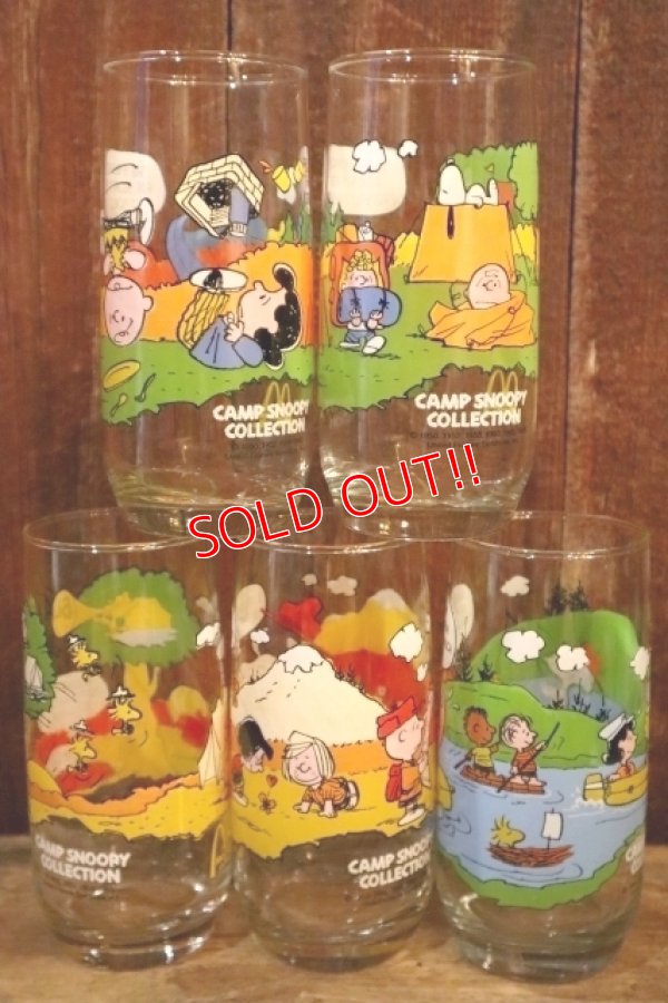 画像7: gs-250618-05 PEANUTS / McDonald's1983 Camp Snoopy Collection Glass Full set