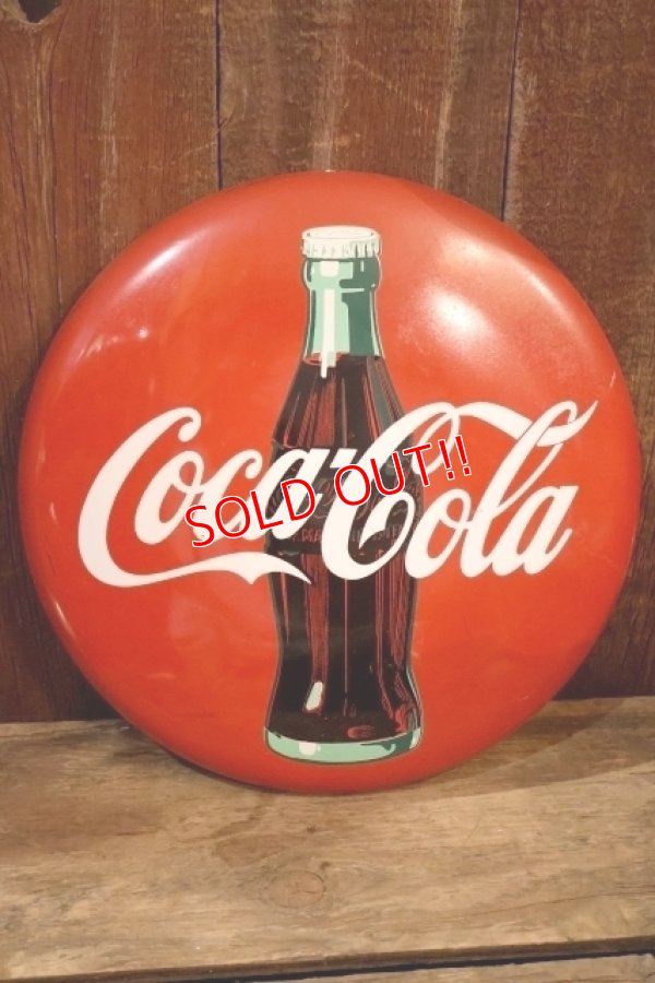 画像1: ck-030 Coca Cola / 1992 Steel Button Sign