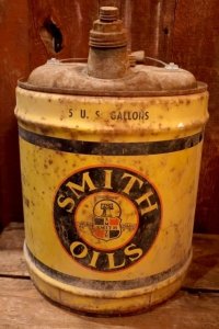 dp-250618-56 SMITH OILS 1950's 5 U.S. GALLONS CAN