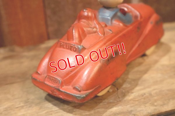 画像5: ct-250618-07 Donald Duck & Pluto / SUN RUBBER 1930's-1940's Car Toy