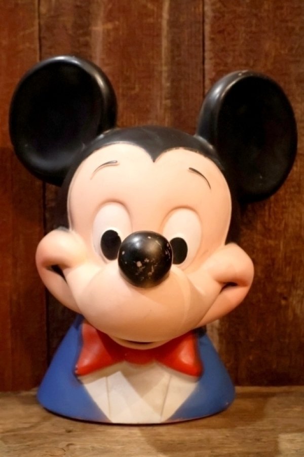 画像1: ct-250618-07 Mickey Mouse / PLAY PAL PLASTIC 1970's Coin Bank