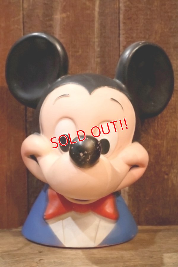 画像1: ct-250618-07 Mickey Mouse / PLAY PAL PLASTIC 1970's Coin Bank