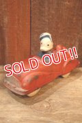 ct-250618-07 Donald Duck & Pluto / SUN RUBBER 1930's-1940's Car Toy