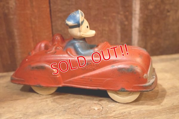 画像4: ct-250618-07 Donald Duck & Pluto / SUN RUBBER 1930's-1940's Car Toy