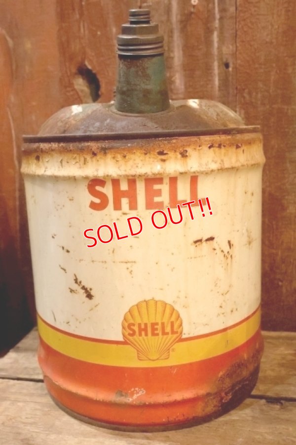 画像1: dp-250618-51 SHELL / 1950's 5 U.S.GALLONS CAN