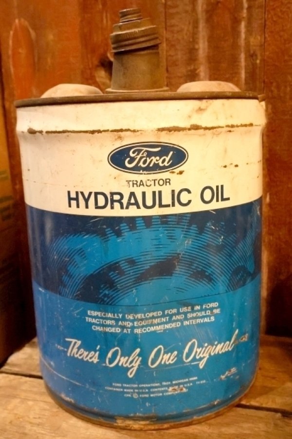画像1: dp-250618-59  Ford TRACTOR HYDRAULICOIL / 1970's 5 U.S.GALLONS CAN