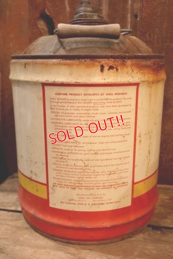 画像5: dp-250618-51 SHELL / 1950's 5 U.S.GALLONS CAN