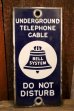 画像1: dp-250531-03 BELL SYSTEM UNDERGROUND TELEPHONE CABLE Enamel Plate Sign (1)