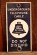 画像1: dp-250701-11 BELL SYSTEM UNDERGROUND TELEPHONE CABLE Enamel Plate Sign (1)