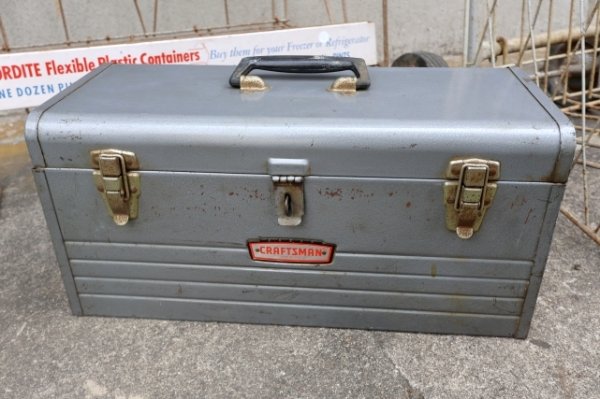 画像1: dp-250701-07 CRAFTSMAN / 1960's-1970's Metal Tool Box