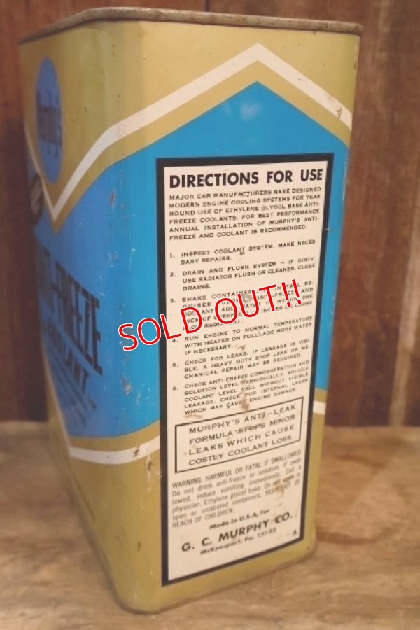 画像3: dp-250618-28 Murphy's / ANTI-FREEZE and COOLANT 1 U.S. GALLON CAN