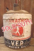 dp-250618-69 MARATHON V.E.P. 1960's 5 U.S. GALLONS MOTOR OIL CAN