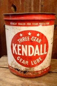 dp-250618-79 KENDALL 1970's 5 U.S. GALLONS GEAR LUBE CAN