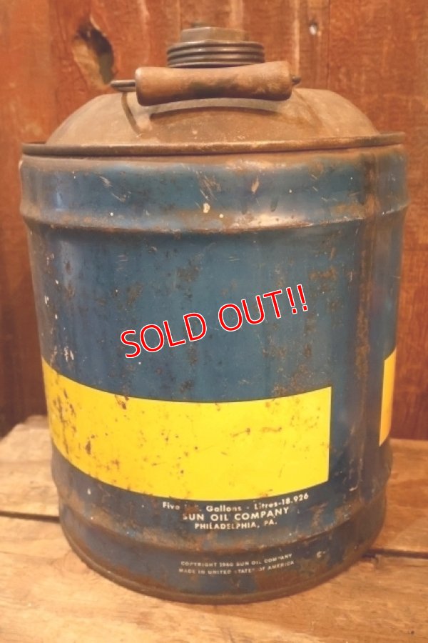 画像4: dp-250618-62 SUNOCO MERCURY 1960's 5 U.S. GALLONS MOTOR OIL CAN