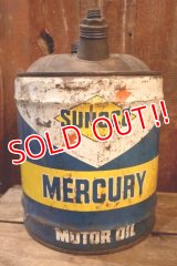 dp-250618-62 SUNOCO MERCURY 1960's 5 U.S. GALLONS MOTOR OIL CAN