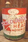dp-250618-72 WOLF'S HEAD 1970's 5 U.S. GALLONS MOTOR OIL CAN