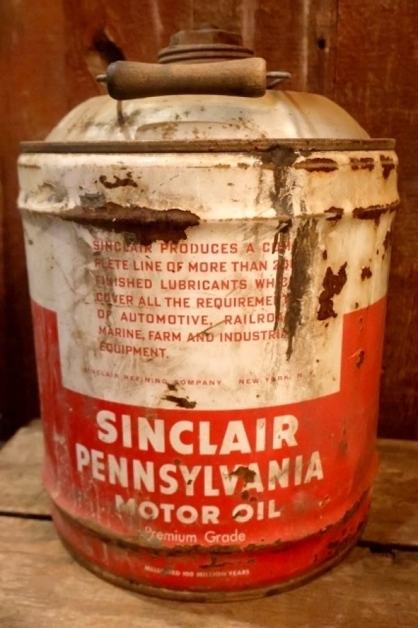画像4: dp-250618-52 SINCLAIR 1950's 5 U.S. GALLONS MOTOR OIL CAN