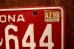 画像4: dp-250722-06 License Plate ARIZONA "LNS 644" (4)