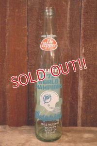 ck-043 Miami Dolphins / WORLD CHAMPION 1972 Dr Pepper Bottle