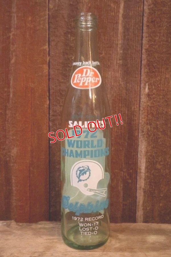 画像1: ck-043 Miami Dolphins / WORLD CHAMPION 1972 Dr Pepper Bottle