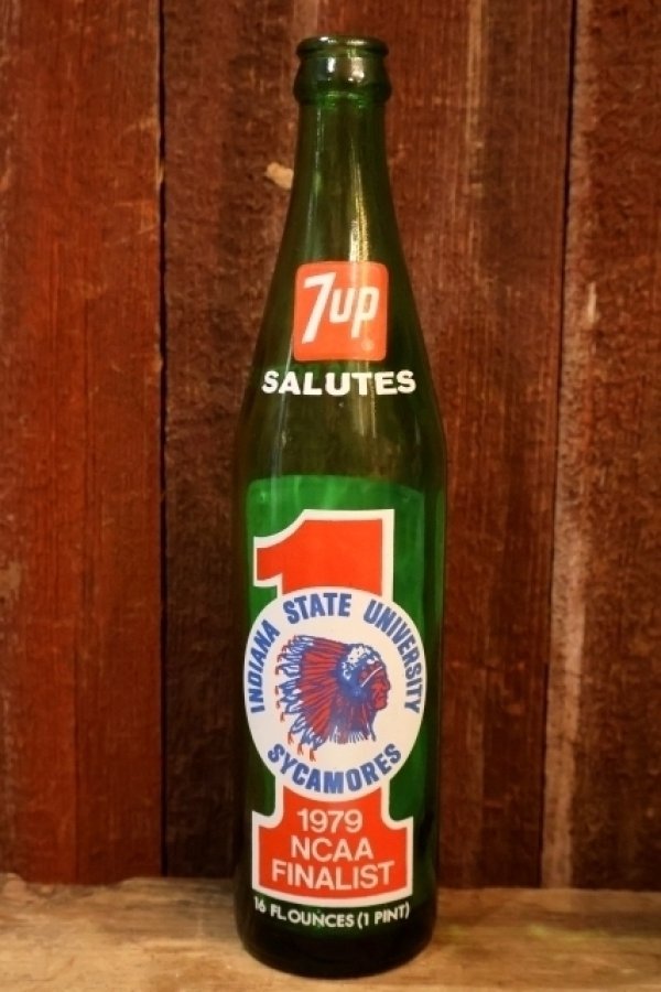 画像1: dp-240814-05 7 Up / INDIANA STATE UNIVERSITY SYCAMORES 1979 NCAA FINALIST BOTTLE