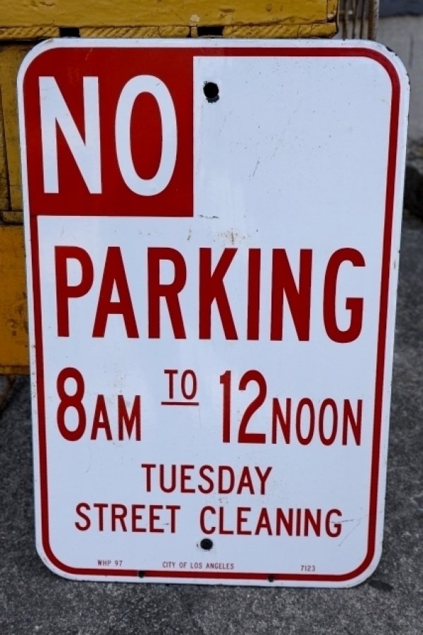 画像1: dp-250701-03 NO PARKING Enamel Road Sign