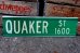 画像1: dp-250722-10 QUAKER STREET 1600 Road Sign (1)