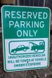 画像1: dp-250701-17 RESERVED PARKING ONLY Enamel Road Sign (1)