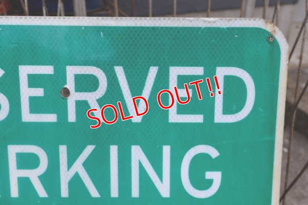 画像3: dp-250701-17 RESERVED PARKING ONLY Enamel Road Sign