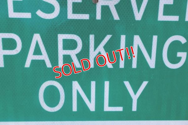 画像4: dp-250701-17 RESERVED PARKING ONLY Enamel Road Sign